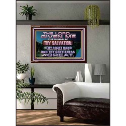 THY RIGHT HAND HATH HOLDEN ME UP  Ultimate Inspirational Wall Art Acrylic Frame  GWARK12377  "33X25"