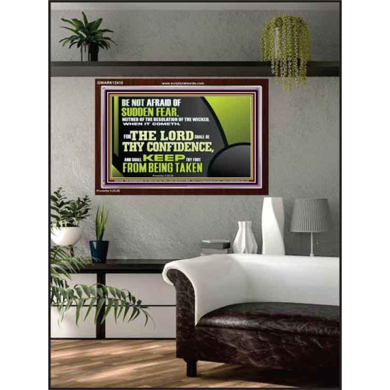 THE LORD SHALL BE THY CONFIDENCE  Unique Scriptural Acrylic Frame  GWARK12410  