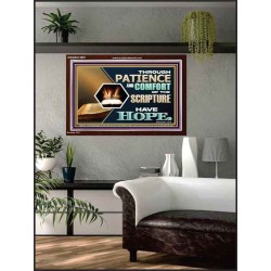 THROUGH PATIENCE AND COMFORT OF THE SCRIPTURE HAVE HOPE  Christian Wall Art Wall Art  GWARK12957  "33X25"
