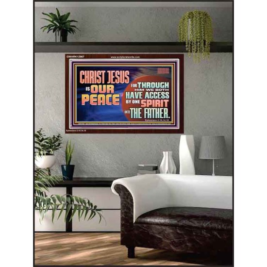 CHRIST JESUS IS OUR PEACE  Christian Paintings Acrylic Frame  GWARK12967  