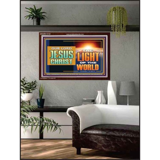 OUR LORD JESUS CHRIST THE LIGHT OF THE WORLD  Bible Verse Wall Art Acrylic Frame  GWARK13122  