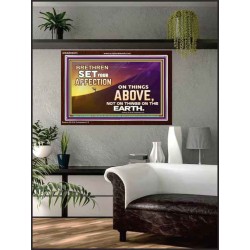 SET YOUR AFFECTION ON THINGS ABOVE  Ultimate Inspirational Wall Art Acrylic Frame  GWARK9573  "33X25"