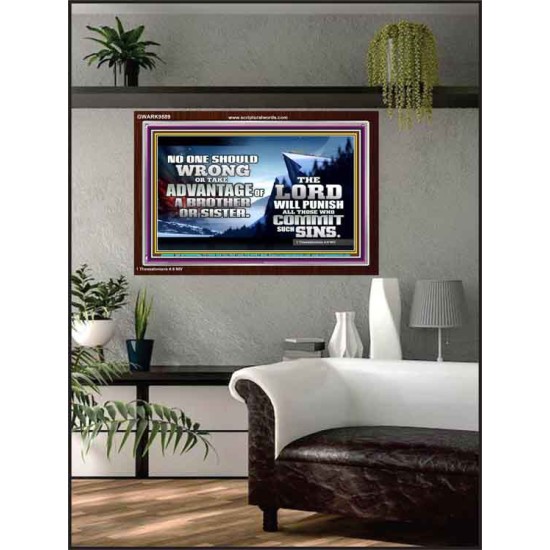 DO NOT TAKE ADVANTAGE OF YOUR BRETHREN  Children Room Acrylic Frame  GWARK9589  