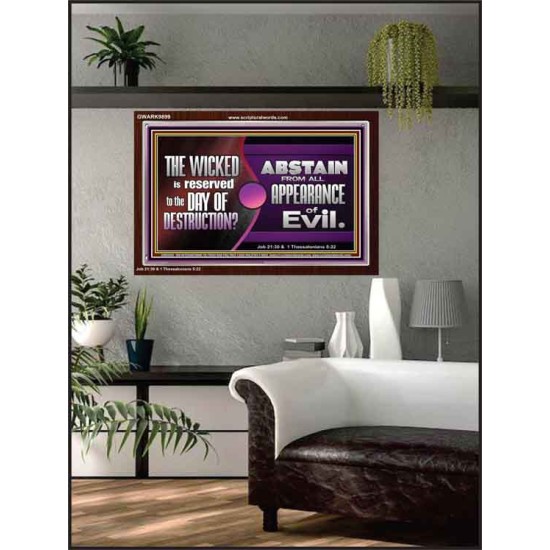 THE WICKED RESERVED FOR DAY OF DESTRUCTION  Acrylic Frame Scripture Décor  GWARK9899  