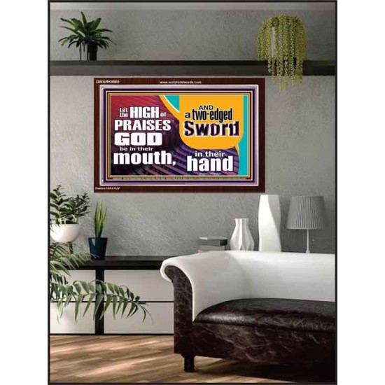 A TWO EDGED SWORD  Contemporary Christian Wall Art Acrylic Frame  GWARK9965  