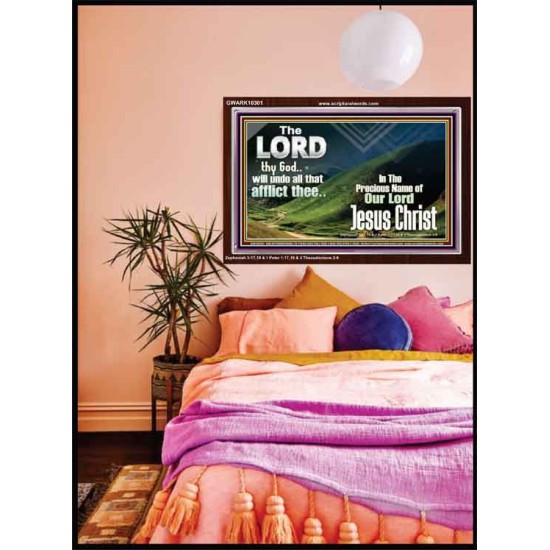 THE LORD WILL UNDO ALL THY AFFLICTIONS  Custom Wall Scriptural Art  GWARK10301  