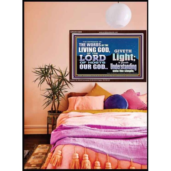 THE WORDS OF LIVING GOD GIVETH LIGHT  Unique Power Bible Acrylic Frame  GWARK10409  