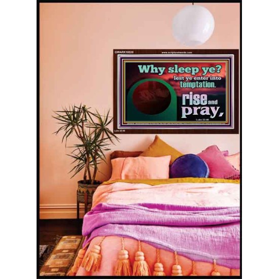 WHY SLEEP YE RISE AND PRAY  Unique Scriptural Acrylic Frame  GWARK10530  