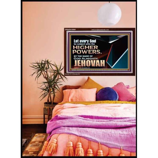 JEHOVAH ALMIGHTY THE GREATEST POWER  Contemporary Christian Wall Art Acrylic Frame  GWARK10568  