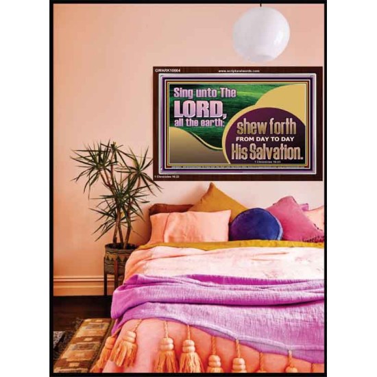 TESTIFY OF HIS SALVATION DAILY  Unique Power Bible Acrylic Frame  GWARK10664  