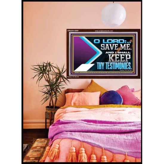 SAVE ME AND I SHALL KEEP THY TESTIMONIES  Wall Décor Acrylic Frame  GWARK12050  