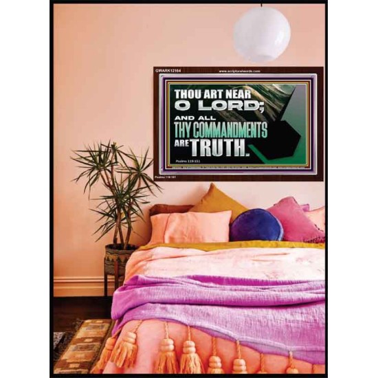 ALL THY COMMANDMENTS ARE TRUTH O LORD  Inspirational Bible Verse Acrylic Frame  GWARK12164  