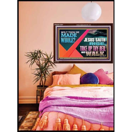 JESUS SAITH RISE TAKE UP THY BED AND WALK  Unique Scriptural Acrylic Frame  GWARK12321  