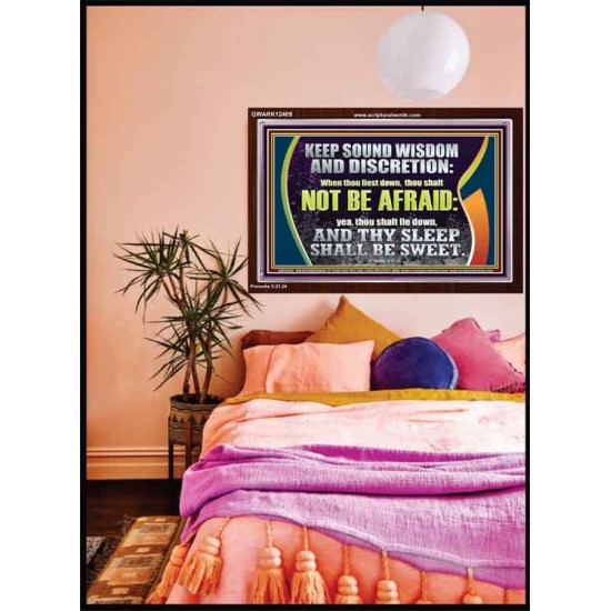 THY SLEEP SHALL BE SWEET  Ultimate Inspirational Wall Art  Acrylic Frame  GWARK12409  