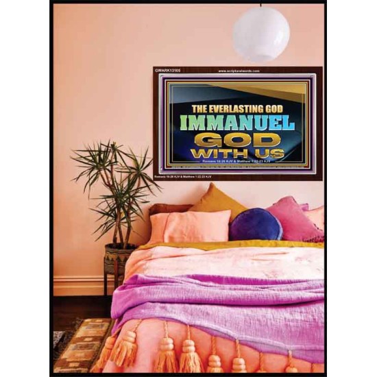 EVERLASTING GOD IMMANUEL..GOD WITH US  Contemporary Christian Wall Art Acrylic Frame  GWARK13105  