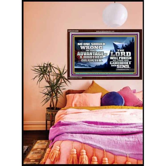 DO NOT TAKE ADVANTAGE OF YOUR BRETHREN  Children Room Acrylic Frame  GWARK9589  