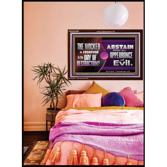 THE WICKED RESERVED FOR DAY OF DESTRUCTION  Acrylic Frame Scripture Décor  GWARK9899  