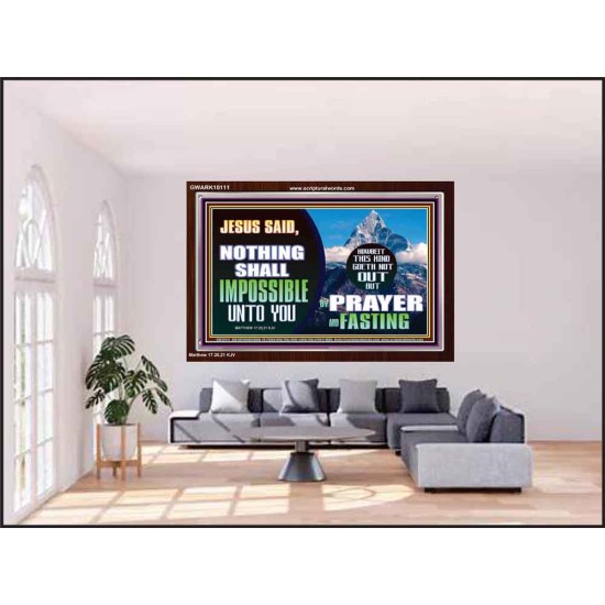 WITH GOD NOTHING SHALL BE IMPOSSIBLE  Modern Wall Art  GWARK10111  