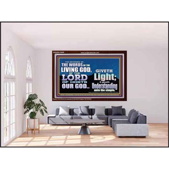 THE WORDS OF LIVING GOD GIVETH LIGHT  Unique Power Bible Acrylic Frame  GWARK10409  