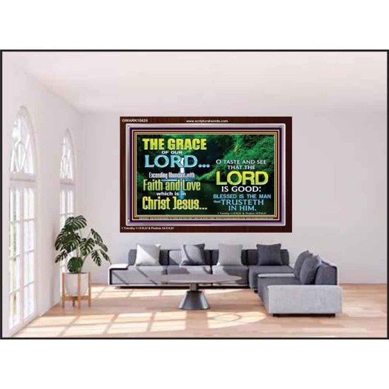 SEEK THE EXCEEDING ABUNDANT FAITH AND LOVE IN CHRIST JESUS  Ultimate Inspirational Wall Art Acrylic Frame  GWARK10425  