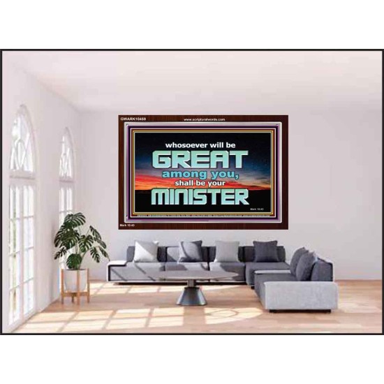 HUMILITY AND SERVICE BEFORE GREATNESS  Encouraging Bible Verse Acrylic Frame  GWARK10459  