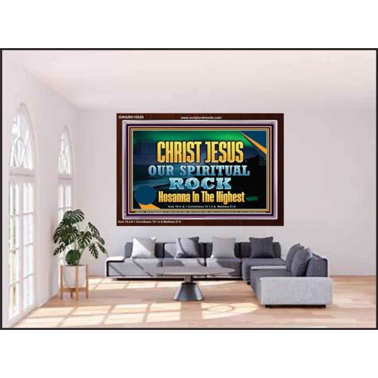 CHRIST JESUS OUR ROCK HOSANNA IN THE HIGHEST  Ultimate Inspirational Wall Art Acrylic Frame  GWARK10529  
