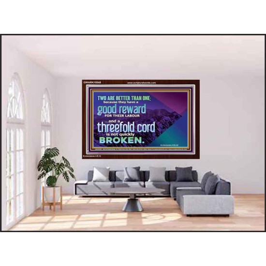 TWO ARE BETTER THAN ONE  Contemporary Christian Wall Art Acrylic Frame  GWARK10548  