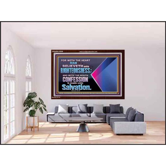 TRUSTING WITH THE HEART LEADS TO RIGHTEOUSNESS  Christian Quotes Acrylic Frame  GWARK10556  