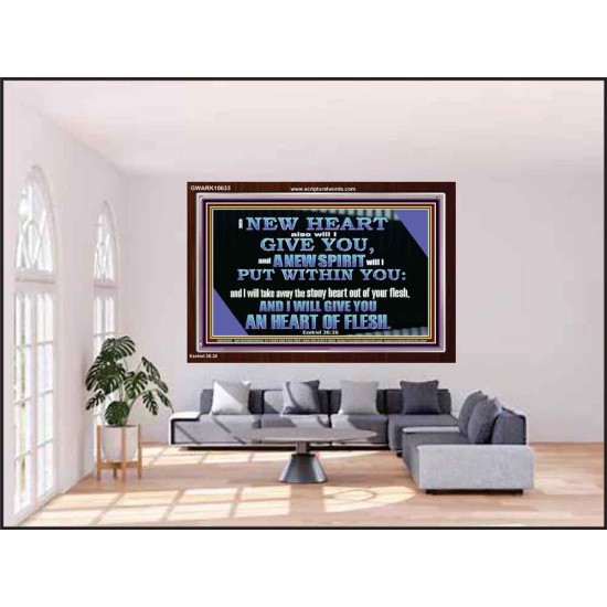 I WILL GIVE YOU A NEW HEART AND NEW SPIRIT  Bible Verse Wall Art  GWARK10633  