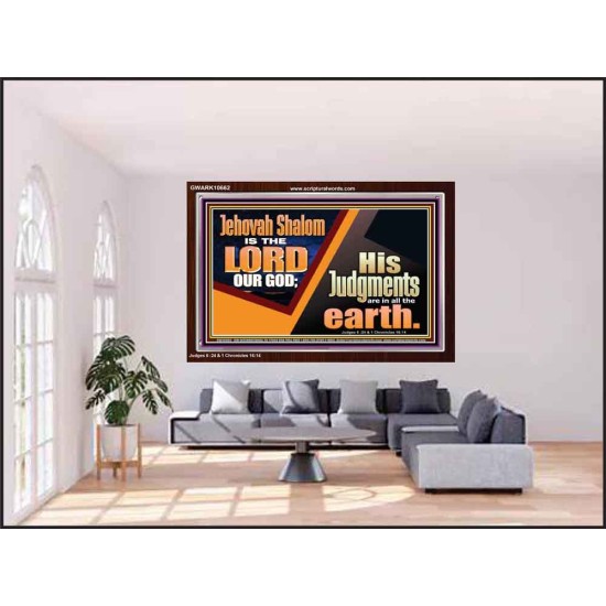 JEHOVAH SHALOM IS THE LORD OUR GOD  Ultimate Inspirational Wall Art Acrylic Frame  GWARK10662  