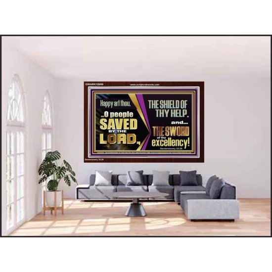 O PEOPLE SAVED BY THE LORD  Children Room Wall Acrylic Frame  GWARK10699  