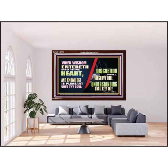 KNOWLEDGE IS PLEASANT UNTO THY SOUL UNDERSTANDING SHALL KEEP THEE  Bible Verse Acrylic Frame  GWARK10772  