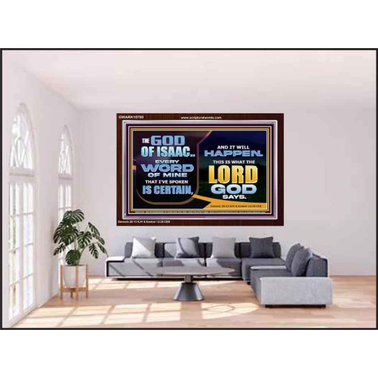 THE WORD OF THE LORD IS CERTAIN AND IT WILL HAPPEN  Modern Christian Wall Décor  GWARK10780  