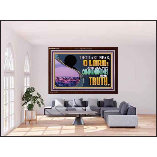 ALL THY COMMANDMENTS ARE TRUTH  Scripture Art Acrylic Frame  GWARK12051  