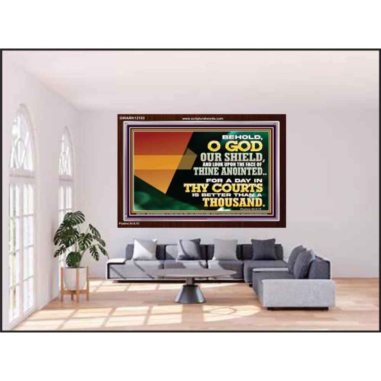 A DAY IN THY COURTS IS BETTER THAN A THOUSAND  Acrylic Frame Sciptural Décor  GWARK12103  