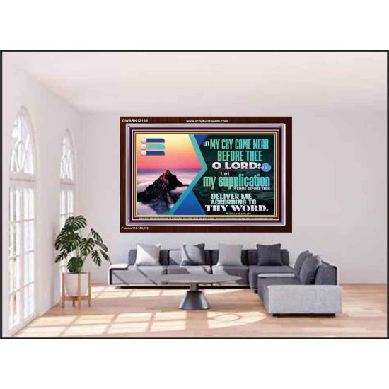 LET MY CRY COME NEAR BEFORE THEE O LORD  Inspirational Bible Verse Acrylic Frame  GWARK12165  