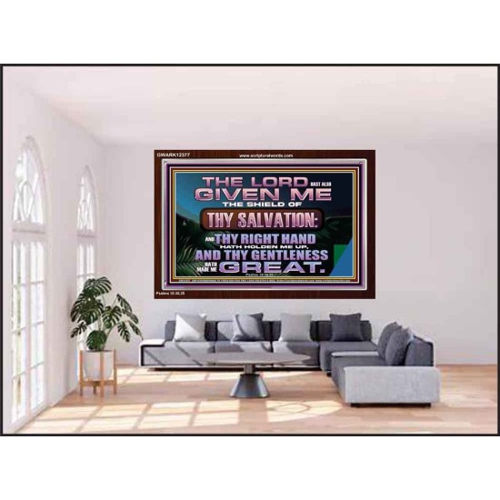 THY RIGHT HAND HATH HOLDEN ME UP  Ultimate Inspirational Wall Art Acrylic Frame  GWARK12377  