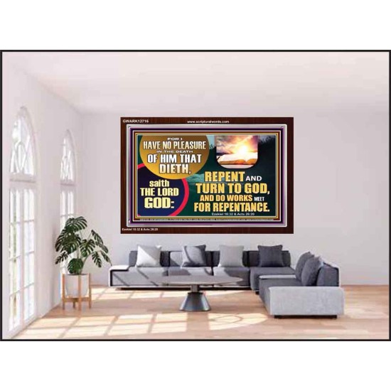 REPENT AND TURN TO GOD AND DO WORKS MEET FOR REPENTANCE  Christian Quotes Acrylic Frame  GWARK12716  