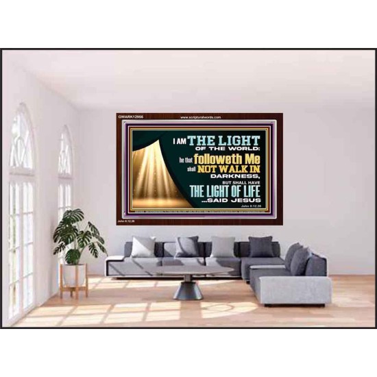 HE THAT FOLLOWETH ME SHALL NOT WALK IN DARKNESS  Modern Christian Wall Décor  GWARK12956  