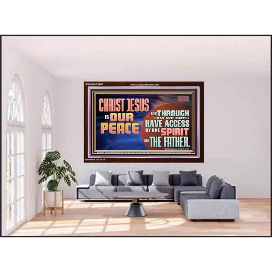 CHRIST JESUS IS OUR PEACE  Christian Paintings Acrylic Frame  GWARK12967  