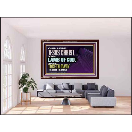 THE LAMB OF GOD WHICH TAKETH AWAY THE SIN OF THE WORLD  Children Room Wall Acrylic Frame  GWARK12991  