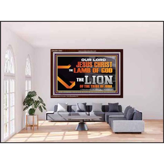THE LION OF THE TRIBE OF JUDA CHRIST JESUS  Ultimate Inspirational Wall Art Acrylic Frame  GWARK12993  