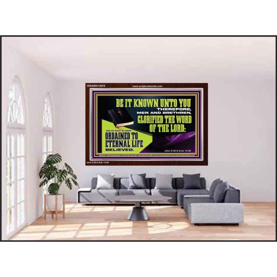 GLORIFIED THE WORD OF THE LORD  Righteous Living Christian Acrylic Frame  GWARK13070  