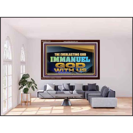 EVERLASTING GOD IMMANUEL..GOD WITH US  Contemporary Christian Wall Art Acrylic Frame  GWARK13105  