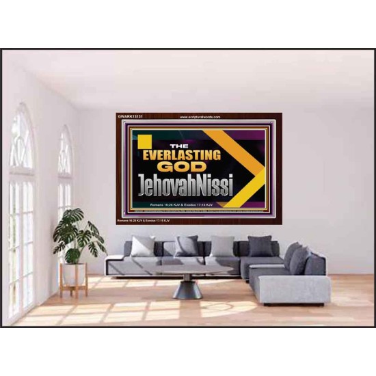 THE EVERLASTING GOD JEHOVAHNISSI  Contemporary Christian Art Acrylic Frame  GWARK13131  