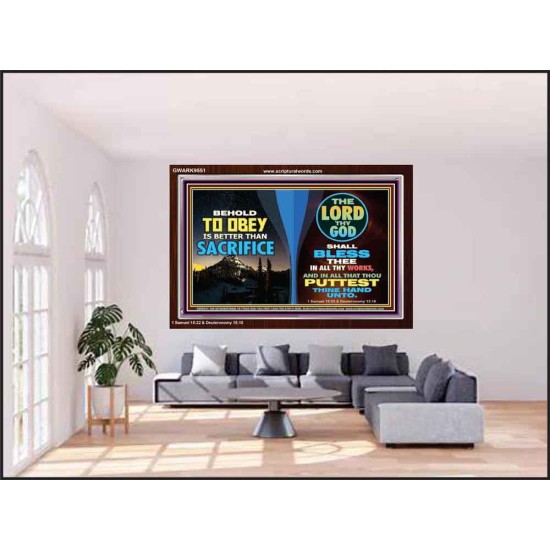 GOD SHALL BLESS THEE IN ALL THY WORKS  Ultimate Power Acrylic Frame  GWARK9551  