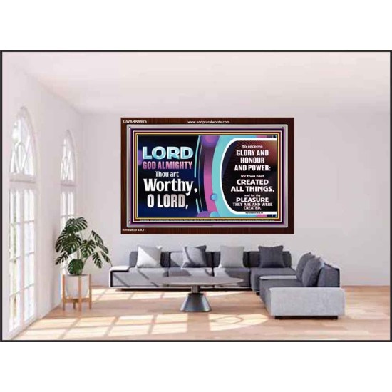 LORD GOD ALMIGHTY HOSANNA IN THE HIGHEST  Contemporary Christian Wall Art Acrylic Frame  GWARK9925  
