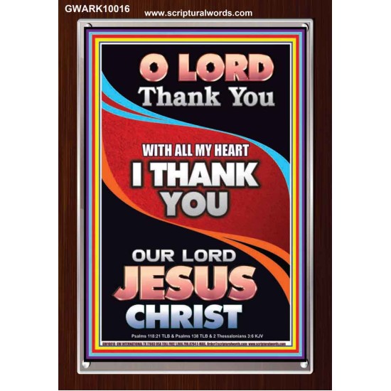 THANK YOU OUR LORD JESUS CHRIST  Sanctuary Wall Portrait  GWARK10016  