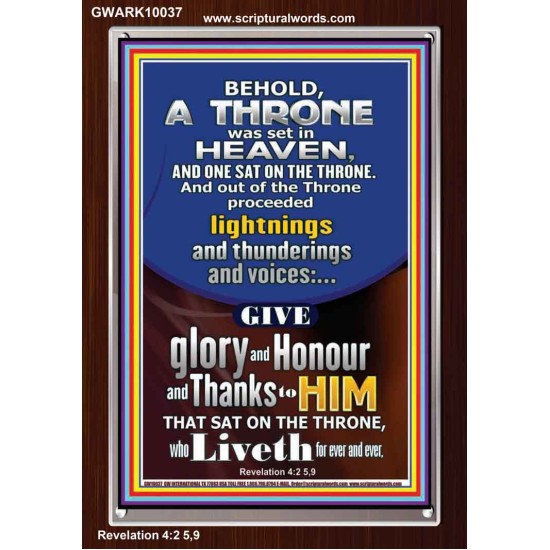 LIGHTNINGS AND THUNDERINGS AND VOICES  Scripture Art Portrait  GWARK10037  