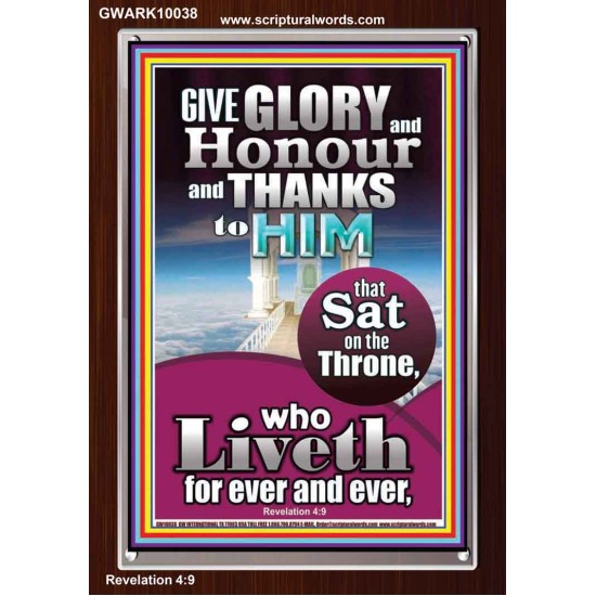 GIVE GLORY AND HONOUR TO JEHOVAH EL SHADDAI  Biblical Art Portrait  GWARK10038  